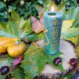 Anjelská sviečka ZDRAVIE, zelená 15 cm