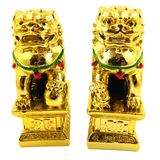 Psy Fu zlatí (ochrana objektov), zlatí 11.5 cm