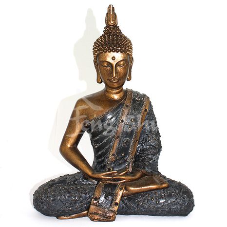 Buddha pokoja Siddhi modrý výška 29 cm