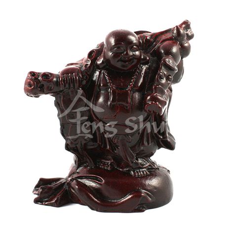 Buddha prosperity a zdravia s mincami D, červený