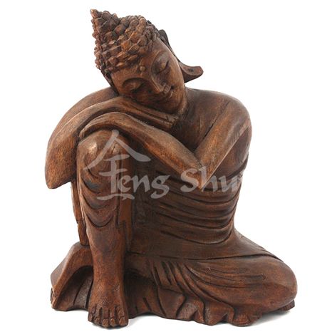 Buddha rozjímajúci, drevo 32x23 cm