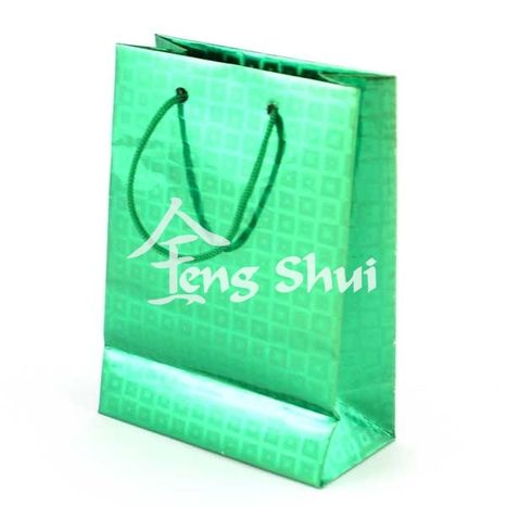 Darčeková taška zelená 10x8 cm