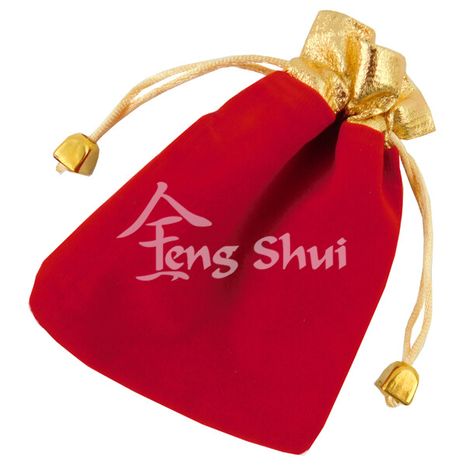Darčekové vrecúško zamatové červeno zlaté 10x9 cm