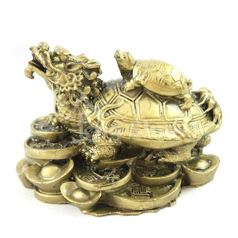Dračia korytnačka na minciach, zlatá