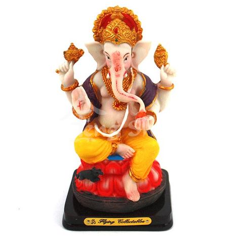 Ganesh, indický Boh múdrosti, farebný 13 cm