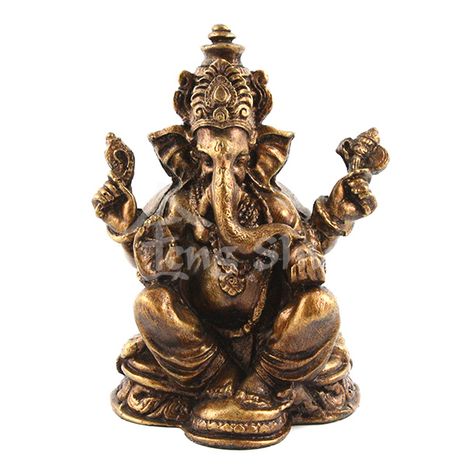 Ganesh, indický Boh Múdrosti zlatý 26 cm