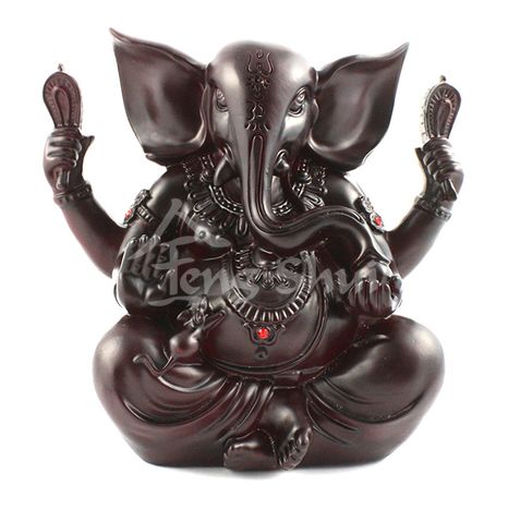 Ganesh Boh múdrosti, červený 17 cm