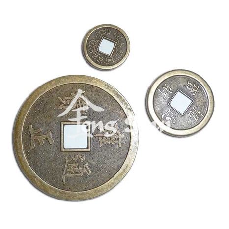 Set 9 čínskych mincí v 3 veľkostiach