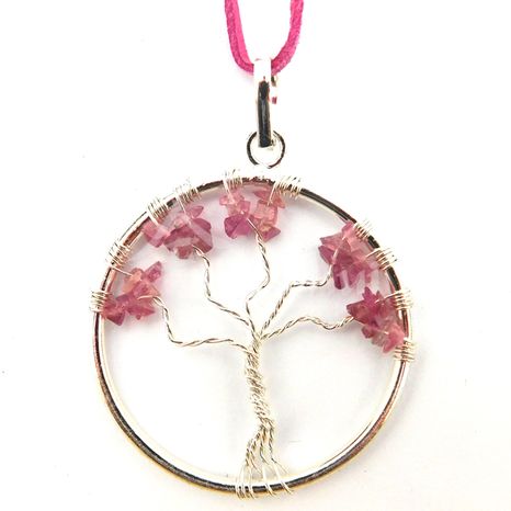 Prívesok Strom života Turmalín ružový