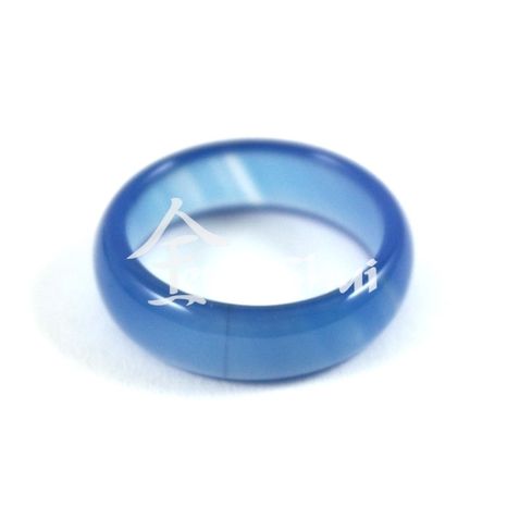 Prsteň Achát modrý 17.2 mm