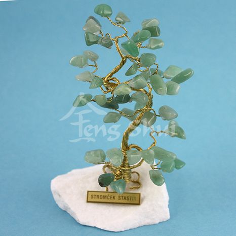 Stromček šťastia Avanturín zelený 13 cm