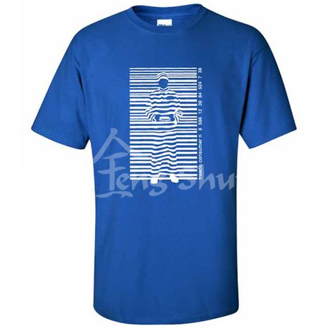 Tričko Čiarový kód, pánske, modré