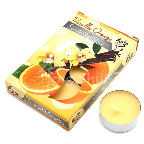 Voňavé čajové sviečky Vanilka+Pomaranč